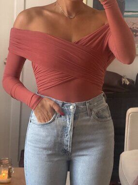 NBD x Naven Blush Bodysuit — Small
